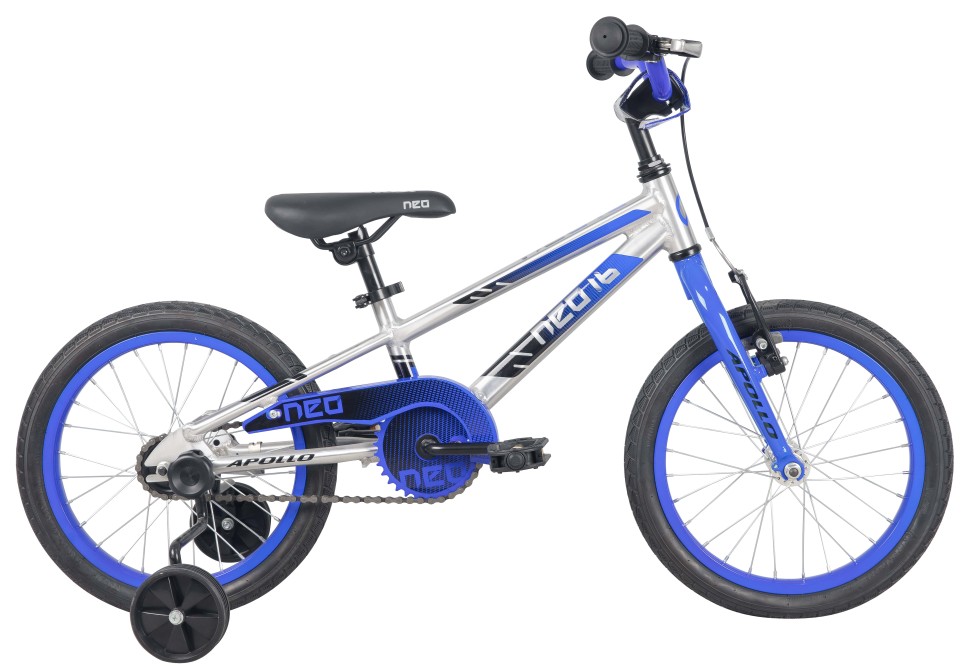 Велосипед 16" Apollo NEO boys Brushed Alloy / Blue / Black Fade