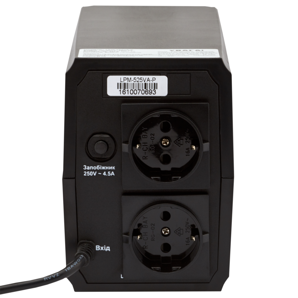 Линейно-интерактивный ИБП LPM-525VA-P (367Вт) Линейно-интерактивный ИБП LPM-525VA-P (367Вт)