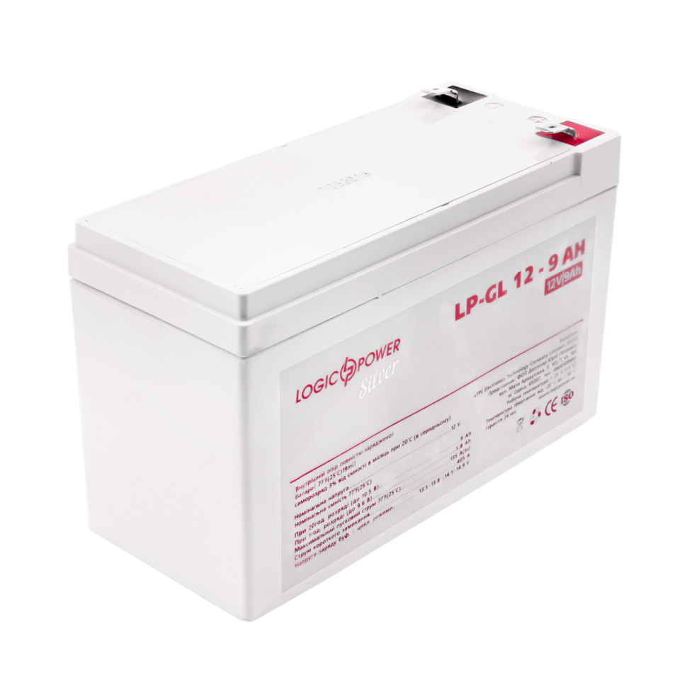 Аккумулятор гелевый LogicPower LP-GL 12V - 9 Ah Silver