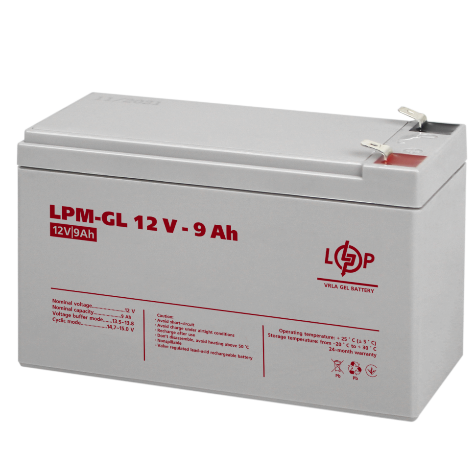 Аккумулятор гелевый LogicPower LPM-GL 12V - 9 Ah