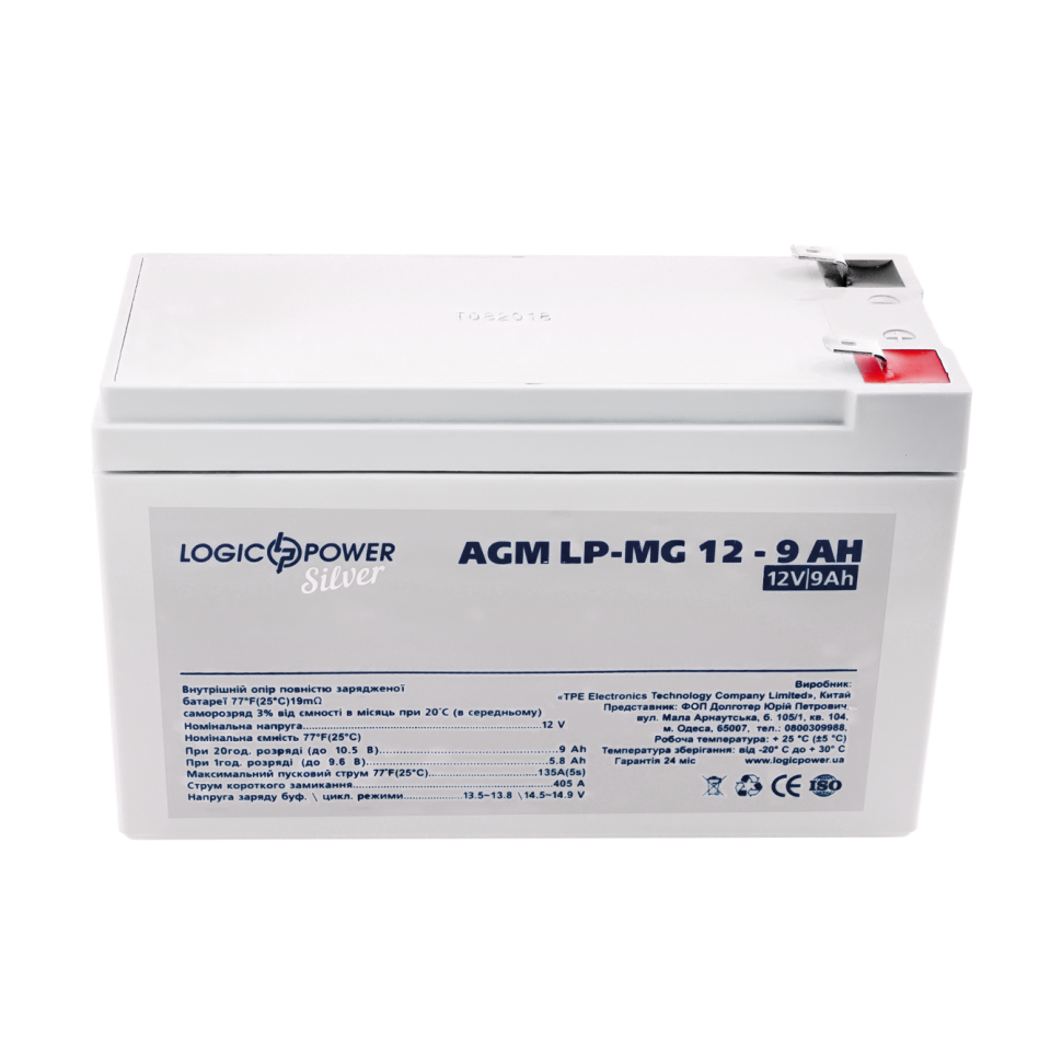 Аккумулятор мультигелевый LogicPower LP-MG 12V - 9 Ah Silver Аккумулятор мультигелевый LogicPower LP-MG 12V - 9 Ah Silver