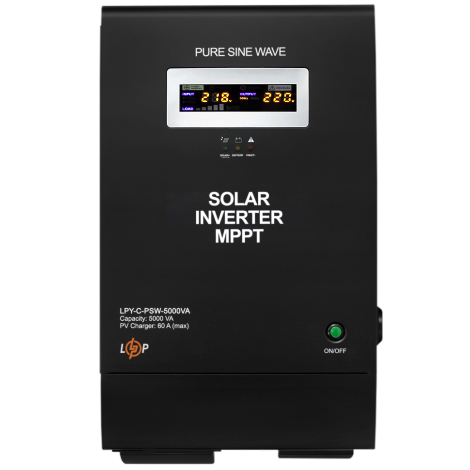 Солнечный инвертор (ИБП) LogicPower LPY-C-PSW-5000VA (3500W) MPPT48V Солнечный инвертор (ИБП) LogicPower LPY-C-PSW-5000VA (3500W) MPPT48V