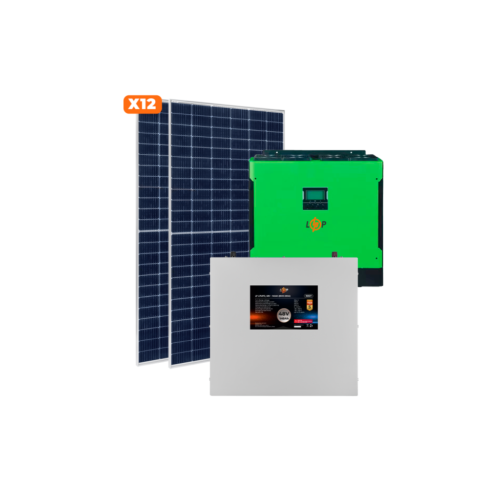 Солнечная электростанция (СЭС) Премиум GRID 5kW АКБ 6.7kWh LiFePO4...