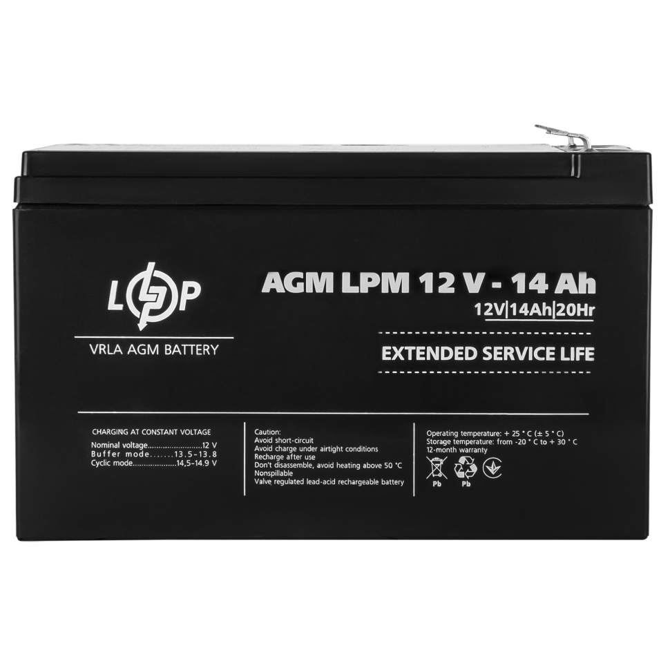 Аккумулятор AGM LogicPower LPM 12V - 14 Ah Аккумулятор AGM LogicPower LPM 12V - 14 Ah