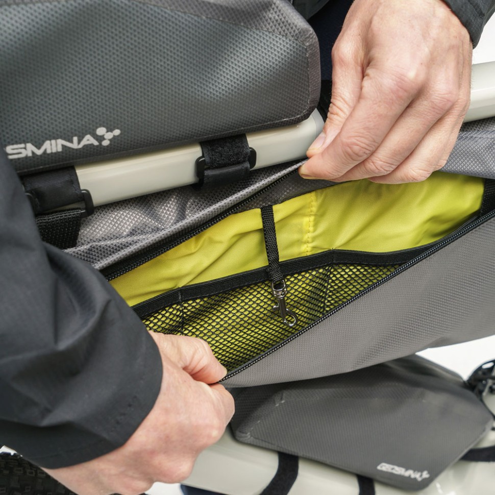 Сумка на раму GEOSMINA Large Frame Bag (5.5L), 160г, серая Сумка на раму GEOSMINA Large Frame Bag (5.5L), 160г, серая