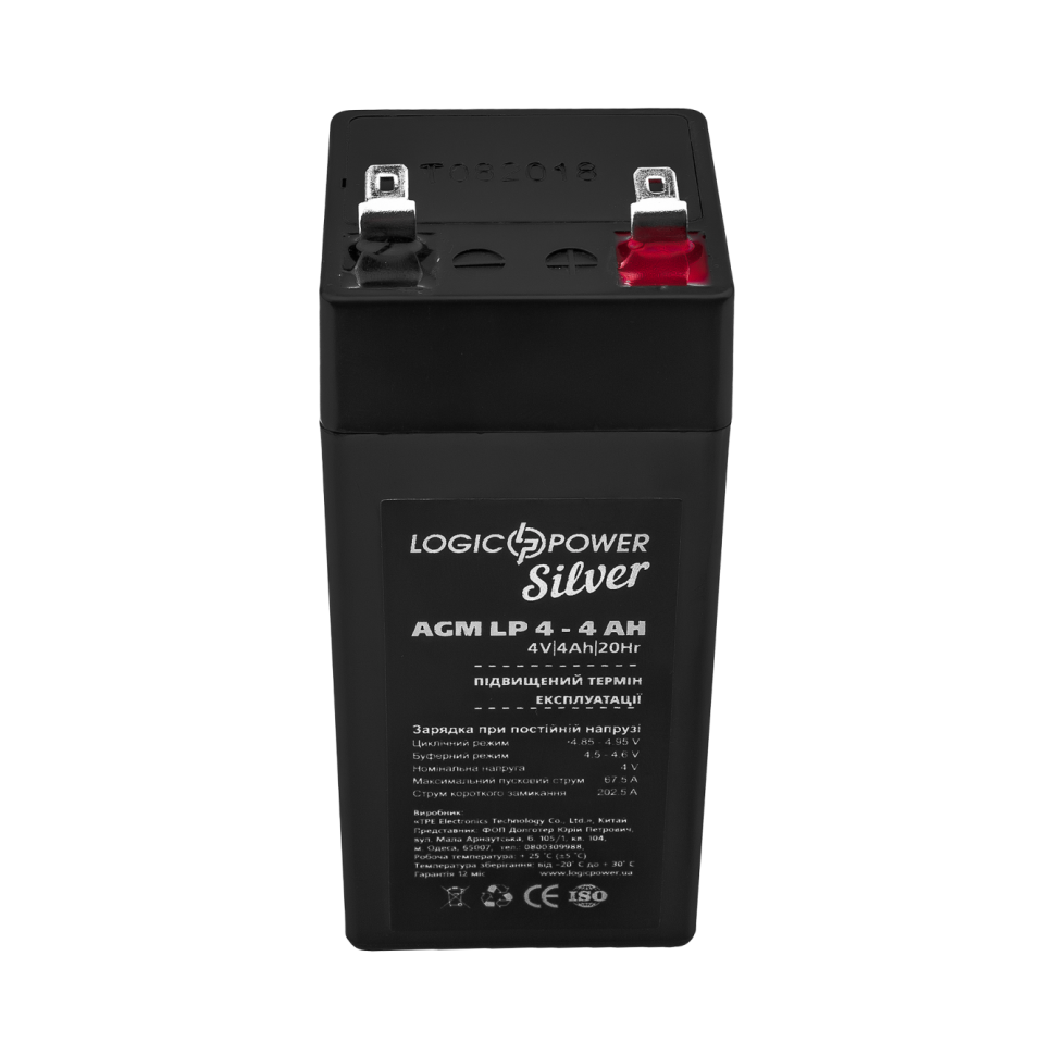 Аккумулятор AGM LogicPower LP 4V - 4 Ah Silver Аккумулятор AGM LogicPower LP 4V - 4 Ah Silver
