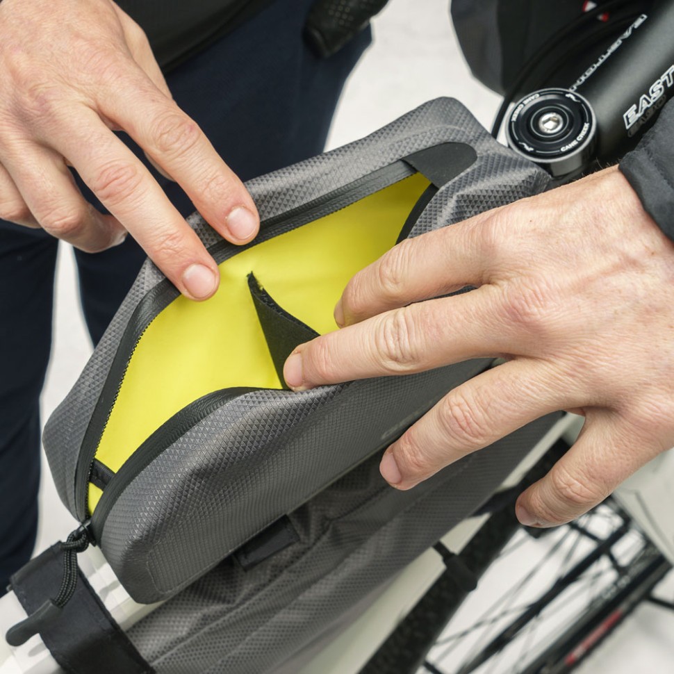 Сумка на верхнюю трубу GEOSMINA Large Top Tube Bag (1L), 160г, серая Сумка на верхнюю трубу GEOSMINA Large Top Tube Bag (1L), 160г, серая