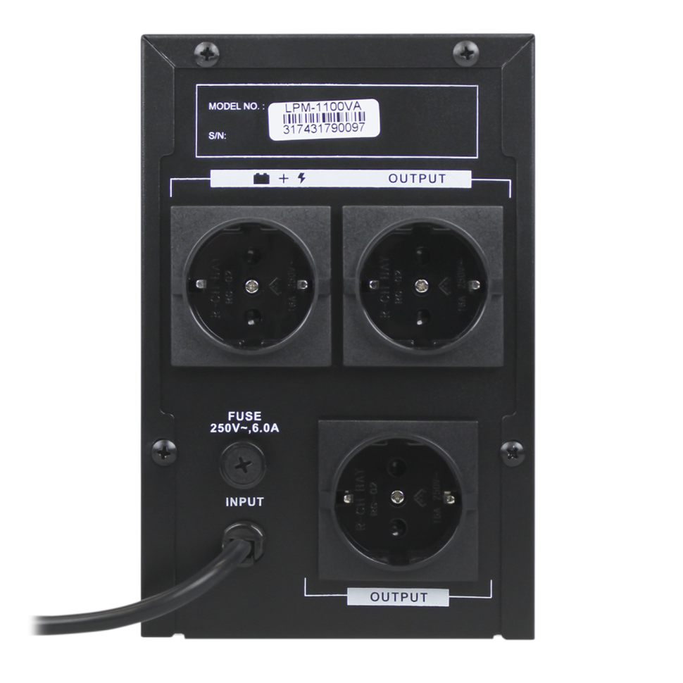 Линейно-интерактивный ИБП LPM-1100VA (770Вт) Линейно-интерактивный ИБП LPM-1100VA (770Вт)