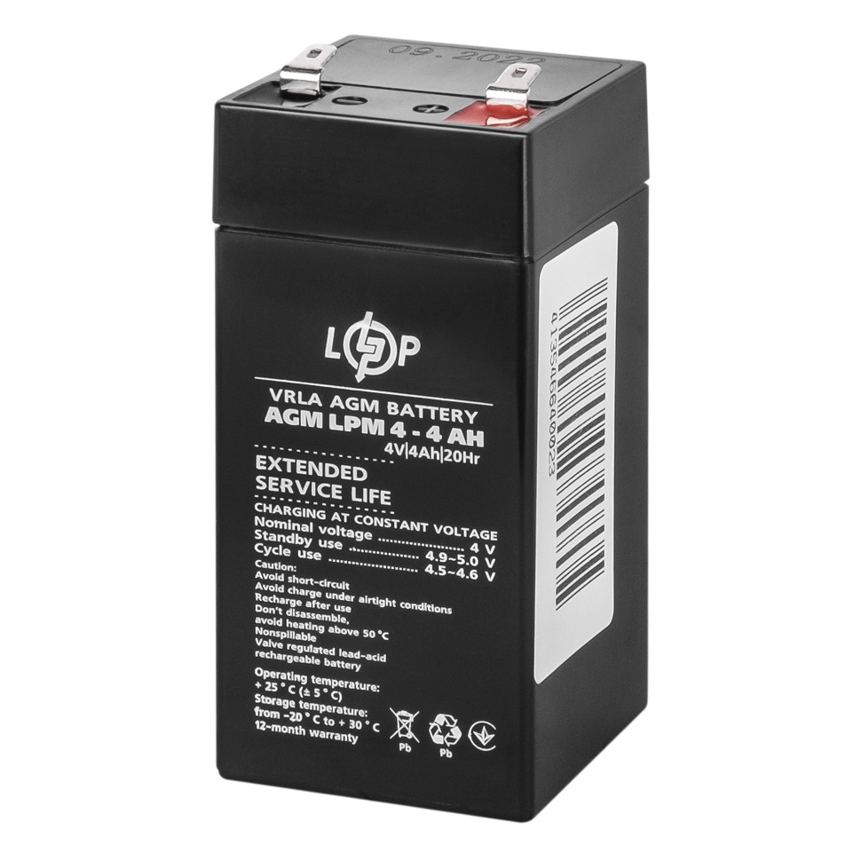 Аккумулятор AGM LogicPower LPM 4V - 4 Ah