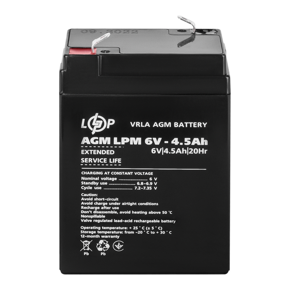 Аккумулятор AGM LogicPower LPM 6V - 4.5 Ah Аккумулятор AGM LogicPower LPM 6V - 4.5 Ah