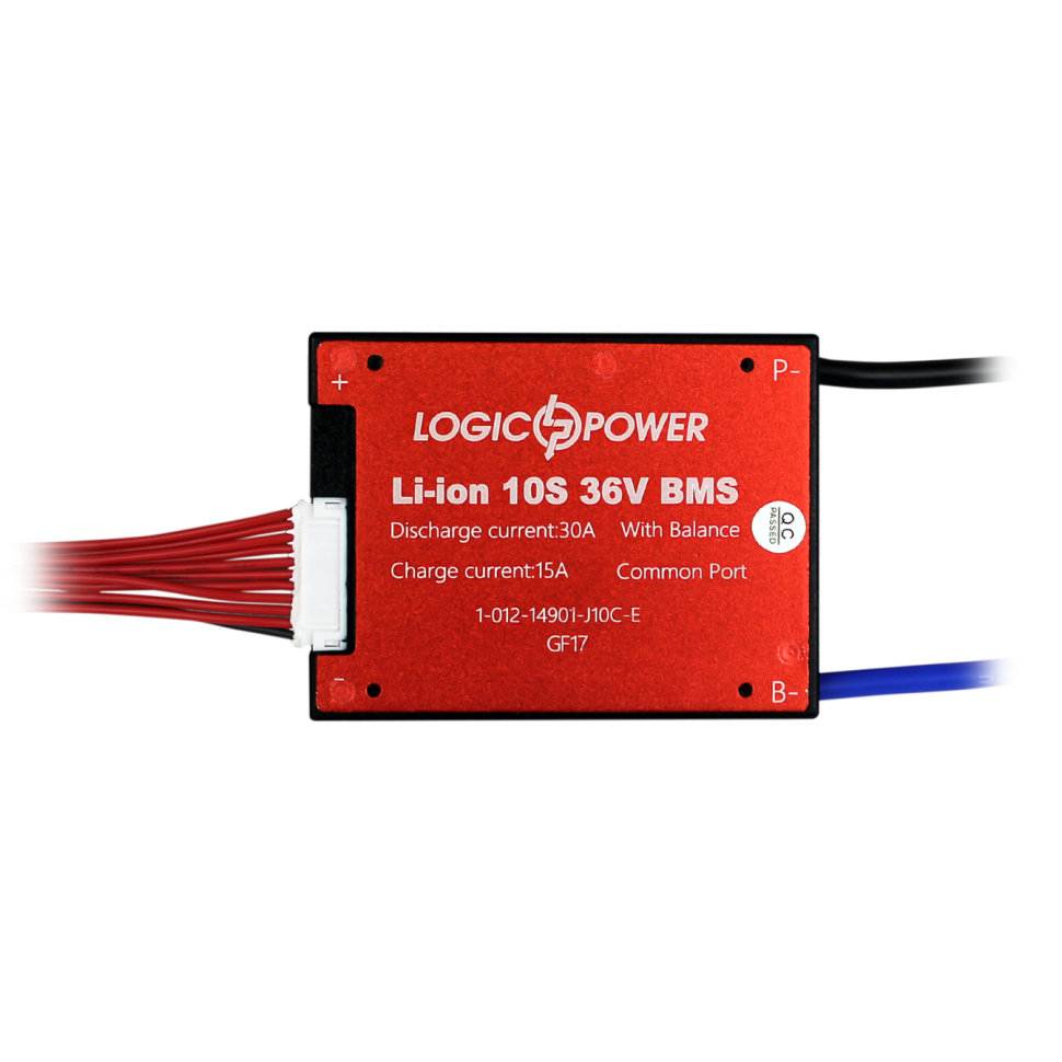 BMS плата LogicPower LP Li-ion 36V 10S Dis 30A Ch 15A