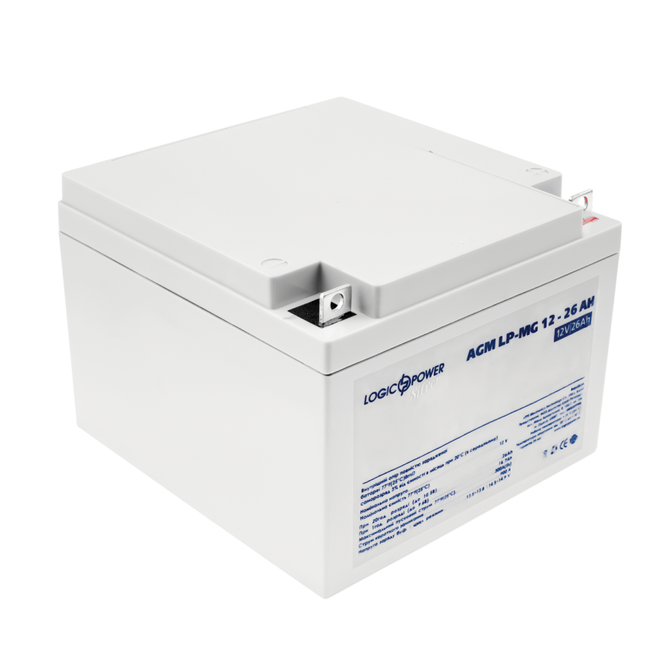 Аккумулятор мультигелевый LogicPower LP-MG 12V - 26 Ah Silver