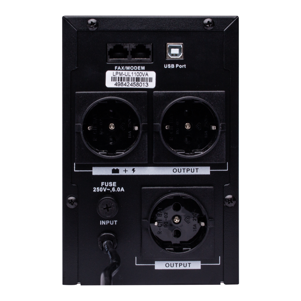 Линейно-интерактивный ИБП LPM-UL1100VA (770Вт) Линейно-интерактивный ИБП LPM-UL1100VA (770Вт)